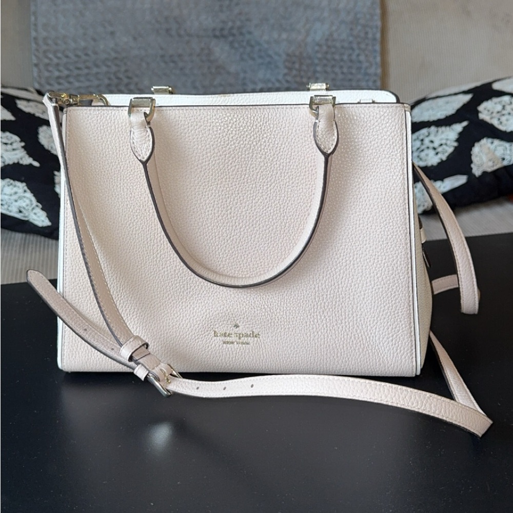 kate spade Pebbled Leather Satchel — Light Pink